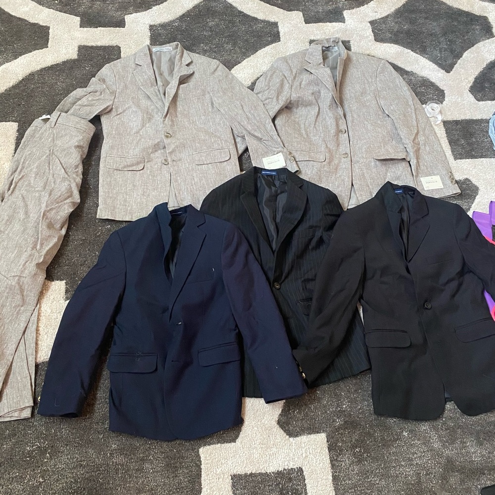 SOLD! 5 Suit jackets-sz12 and 1 pair of pants
